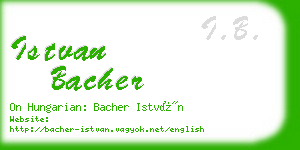 istvan bacher business card